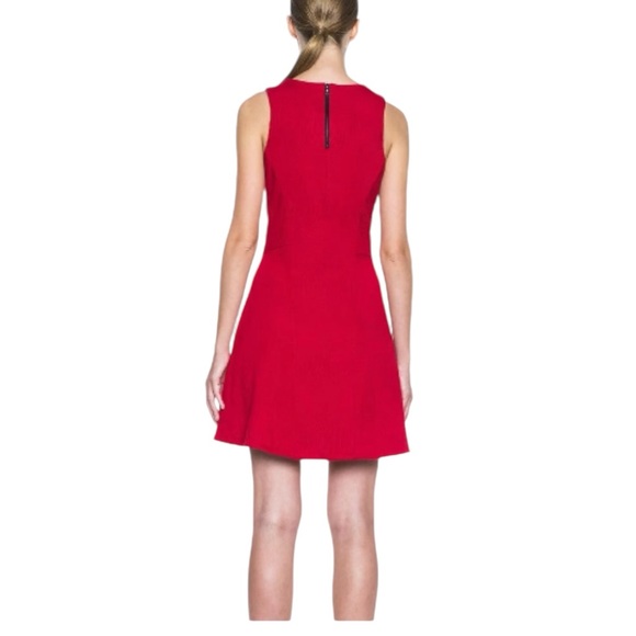 Rag & Bone Women's Geneva Textured Sleeveless Holiday Dress Red Size Small - Picture 2 of 12